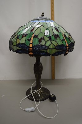 Lot 148 - Reproduction Tiffany style dragonfly table...