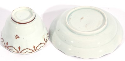 Lot 99 - Lowestoft Porcelain Teabowl and Saucer c.1790