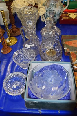 Lot 181 - Mixed Lot: Various decanters, glass bowls etc