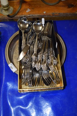Lot 203 - Quantity of silver plated cutlery and a...