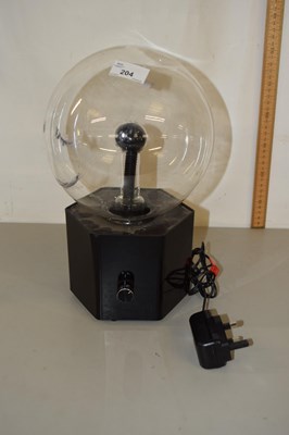 Lot 204 - A vintage plasma ball light