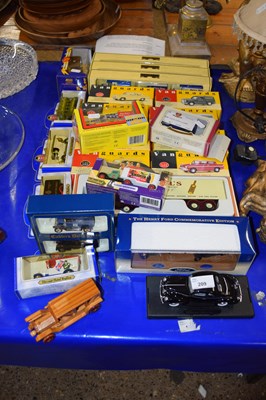 Lot 209 - A collection of boxed vehicles mainly Vanguard...