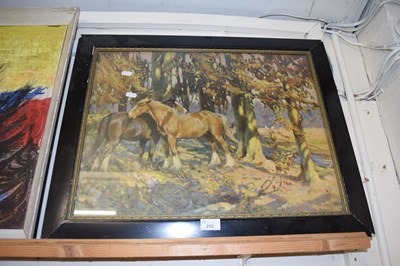 Lot 252 - After Fred Hall, two coloured prints of horses,...