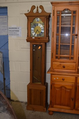 Lot 263 - Modern pine cased grandmother clock