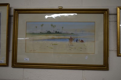 Lot 273 - Watercolour study of an Arabian scene with...