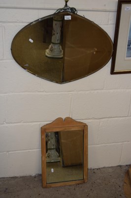 Lot 278 - Early 20th Century bevelled wall mirror in...