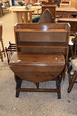 Lot 281 - Modern drop leaf table and a small oak book...