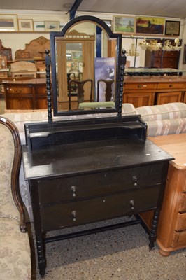 Lot 301 - A black painted dressing chest