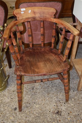 Lot 330 - A bow back captains type chair