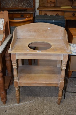 Lot 335 - A Victorian pine wash stand, lacking central bowl