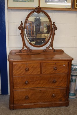 Lot 359 - Victorian mahogany four drawer dressing chest...