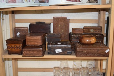 Lot 501 - Collection of various small carved wooden...