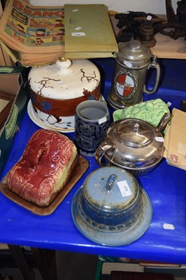 Lot 531 - Mixed Lot: Various cheese dishes, beer stein...