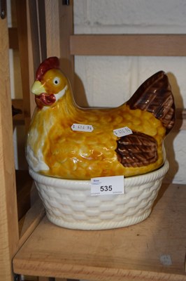 Lot 535 - Hen shaped egg cover