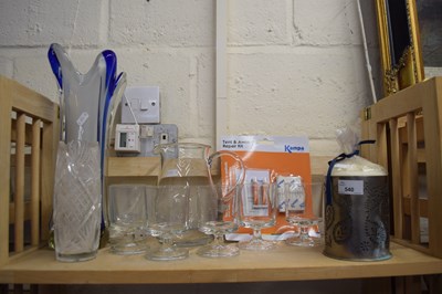 Lot 540 - Mixed Lot: Glass lemonade set, Art Glass vase...