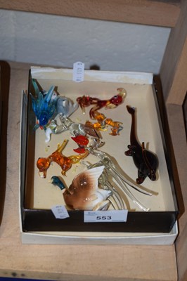 Lot 553 - Mixed Lot: Various glass animals and other...