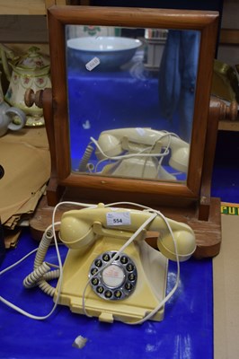 Lot 554 - Vintage telephone and a dressing table mirror (2)