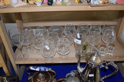 Lot 594 - Quantity of various clear drinking glasses