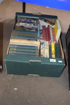 Lot 640 - One box of books to include Arthur Ransome and...