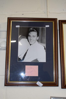 Lot 677 - Signature and photographic print Billy Fury,...