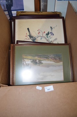 Lot 687 - Box of mixed pictures