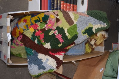 Lot 707 - Box of vintage patterned rugs