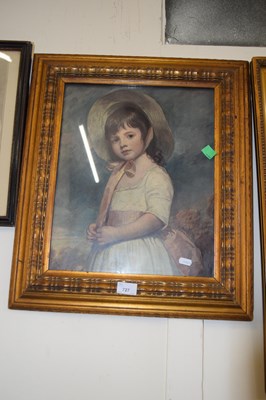 Lot 727 - Gilt framed print of a girl