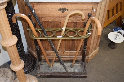 Lot 735 - Brass framed stick stand