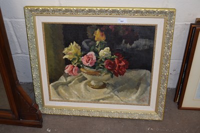 Lot 787 - Chirnside, still life study of a vase of roses,...