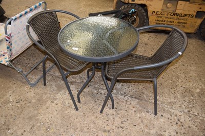 Lot 1060 - A metal bistro garden set