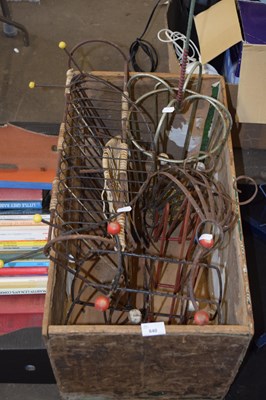 Lot 840 - One box of metal stick stand, magazine rack etc