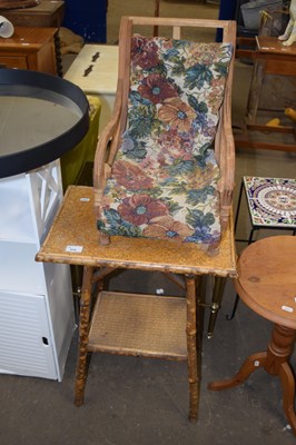 Lot 854 - A dolls chair together with a bamboo framed...