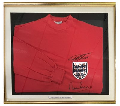 Lot 210 - A framed and Glazed replica England Shirt,...