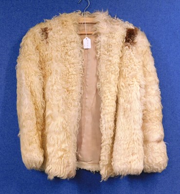 Lot 88 - A lady's cream astrakhan fur jacket