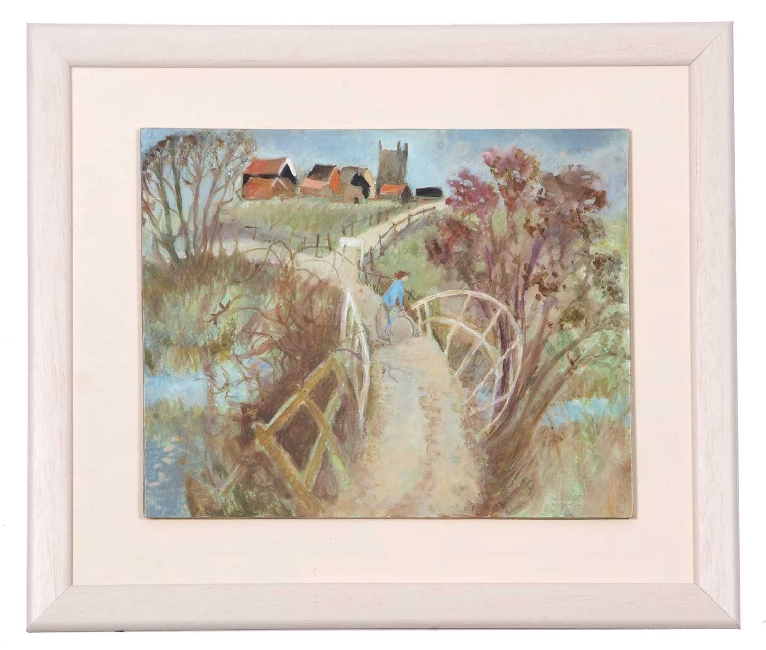 Lot 70 - Tessa Newcomb (b.1955) 'Riding over the bridge'...