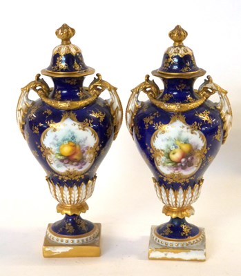 Lot 373 - Royal Worcester Fruit Vases by Chivers