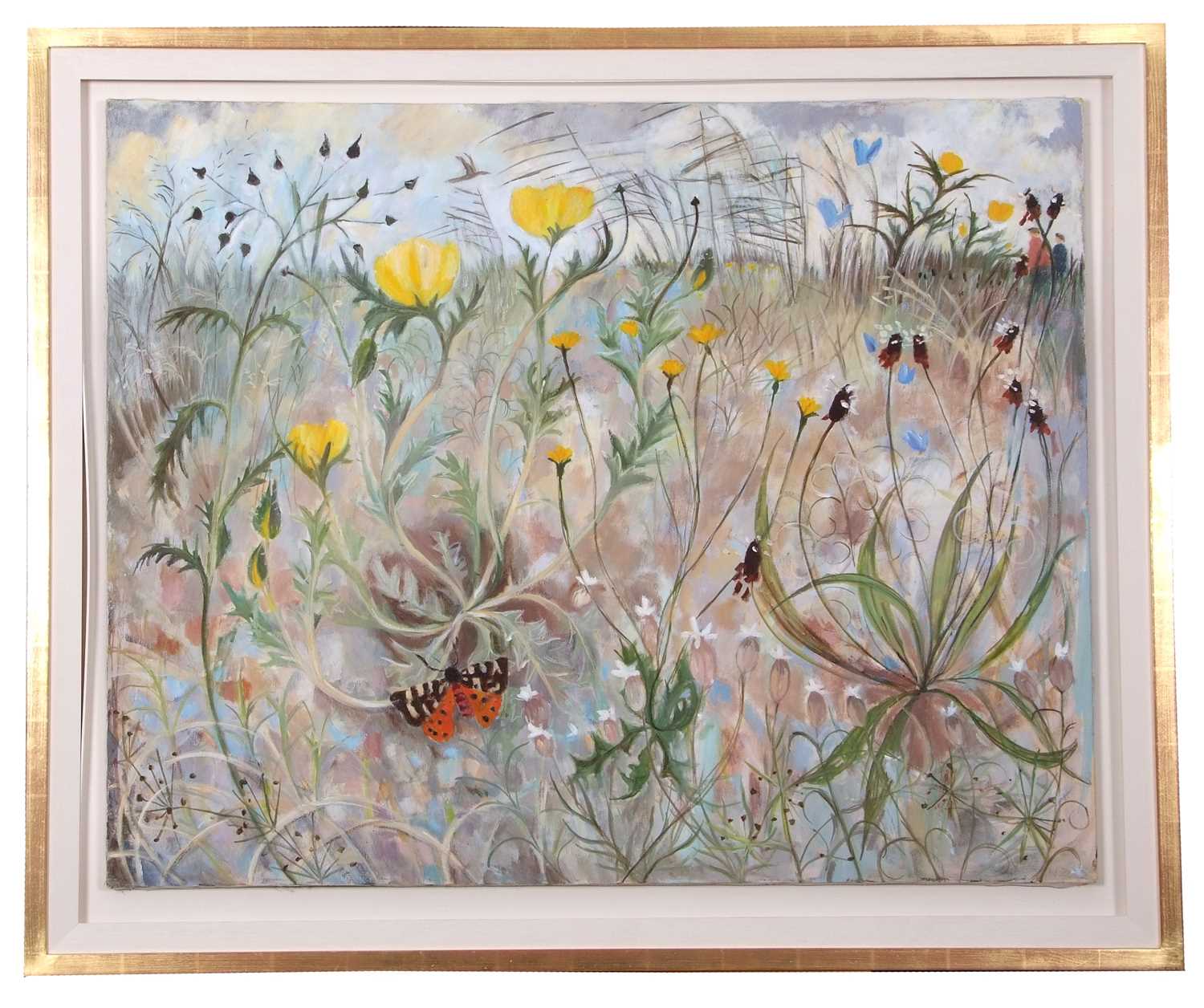 Lot 55 - Tessa Newcomb (b.1955), 'Garden Tiger' oil on...