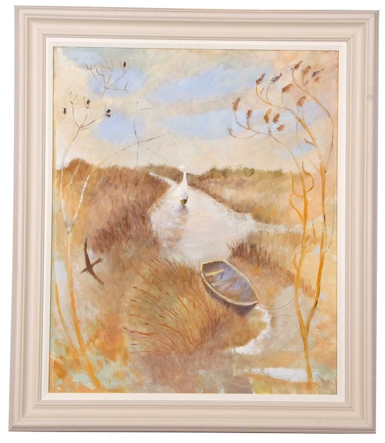 Lot 52 - Tessa Newcomb (b.1955), 'On The Wind', oil on...