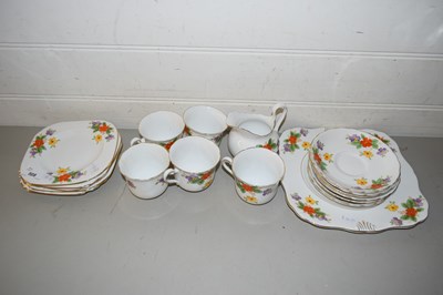 Lot 508 - TUSCAN FLORAL DECORATED TEA SET