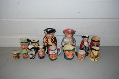 Lot 516 - COLLECTION OF VARIOUS SMALL TOBY AND CHARACTER...