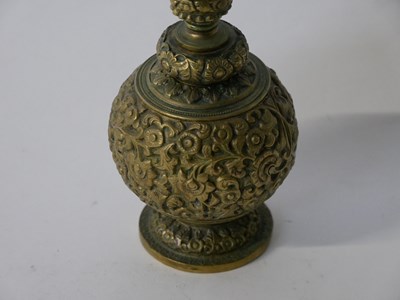 Lot 283 - Indian Brass Parfumier or Incense Burner