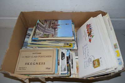 Lot 533 - BOX CONTAINING VARIOUS POSTCARDS, FIRST DAY...