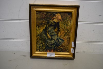 Lot 547 - AFTER PISSARRO, COLOURED OLEOGRAPH, GILT FRAMED