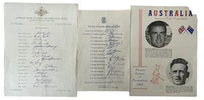 Lot 172 - CRICKET INTEREST: A pair of autograph sheets...