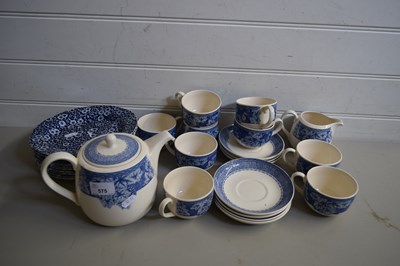 Lot 575 - QUANTITY OF WEDGWOOD VINTAGE BLUE TEA WARES...