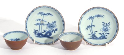 Lot 145 - Pair of Nanking Cargo Teabowls and Saucers