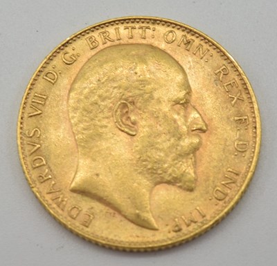 Lot 4 - Edward VII, 1910 full gold sovereign