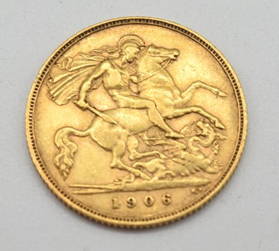 Lot 5 - Edward VII, 1906 Gold Half sovereign