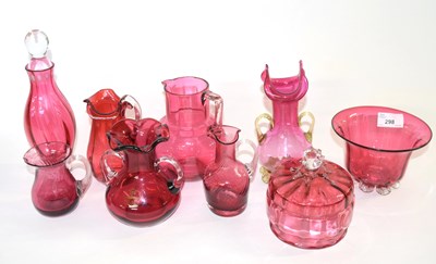 Lot 300 - Quantity of Cranberry Glass