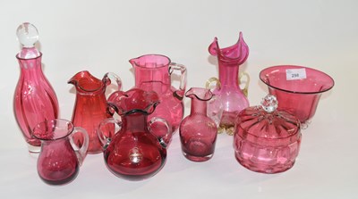 Lot 300 - Quantity of Cranberry Glass